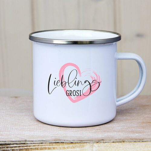 Emaille_Tasse_Lieblings_Grosi