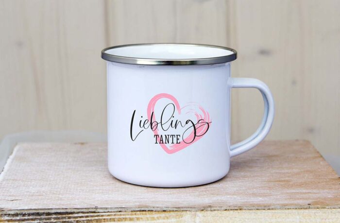 Emaille_Tasse_Lieblingstante