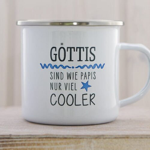 Emaille_Tasse_Göttis_sind_wie