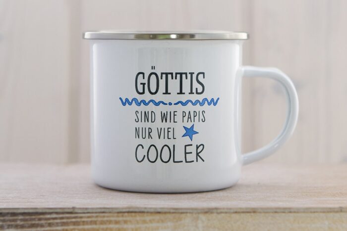 Emaille_Tasse_Göttis_sind_wie