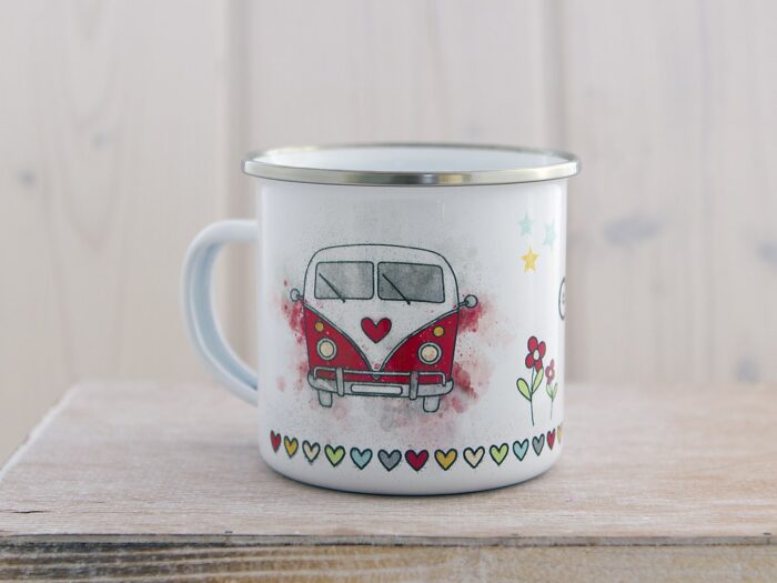 Emaille_Tasse_Camping_links