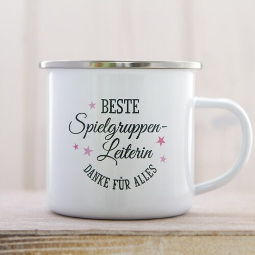 Emaille_Tasse_Beste_Spielgruppenleiterin