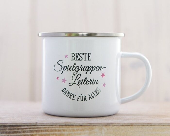 Emaille_Tasse_Beste_Spielgruppenleiterin