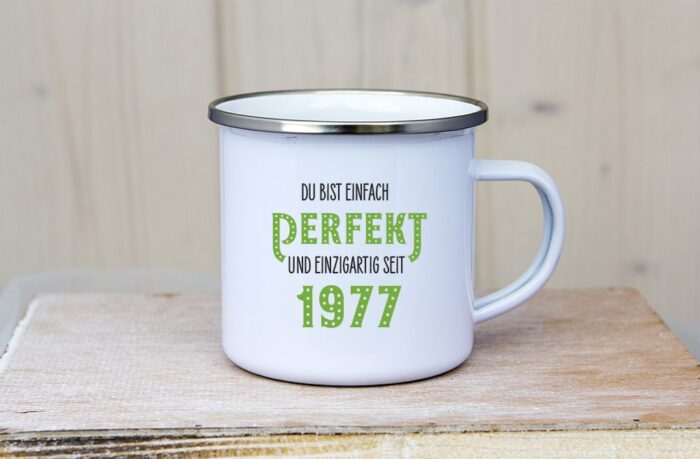 Emaille_Tasse_Du_bist_einfach_perfekt_seit