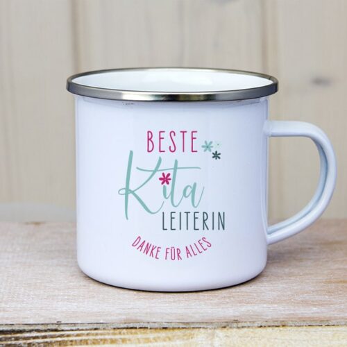 Emaille_Tasse_Kita_Leiterin