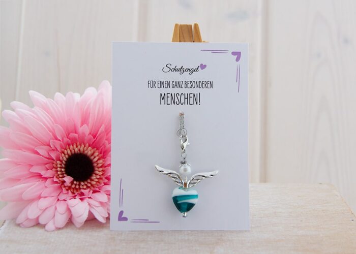 Schutzengeli mit Karte in mint